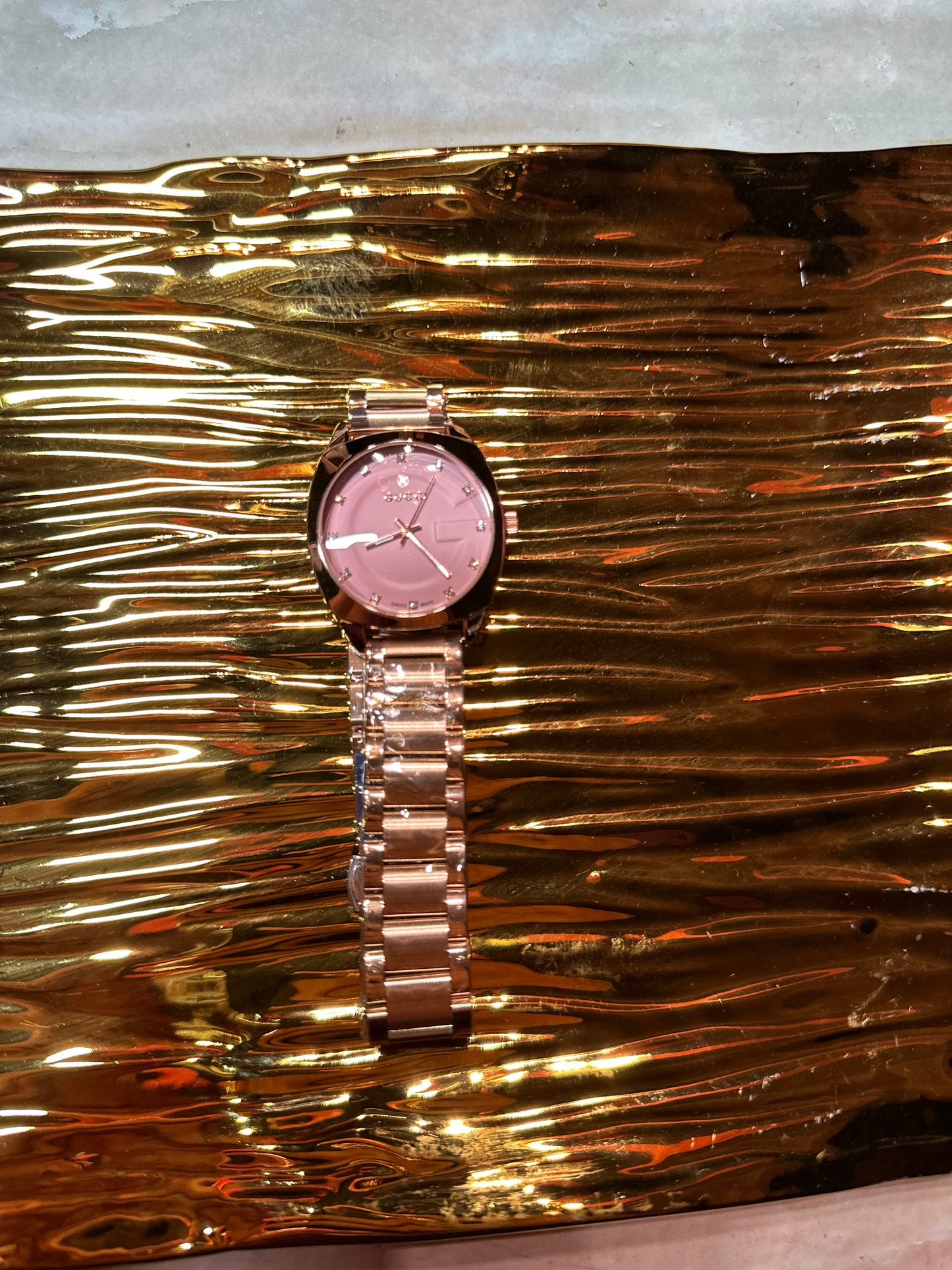 Rose Gold in pink watch