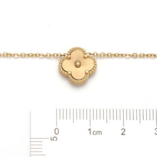 collar trebol oro y plata