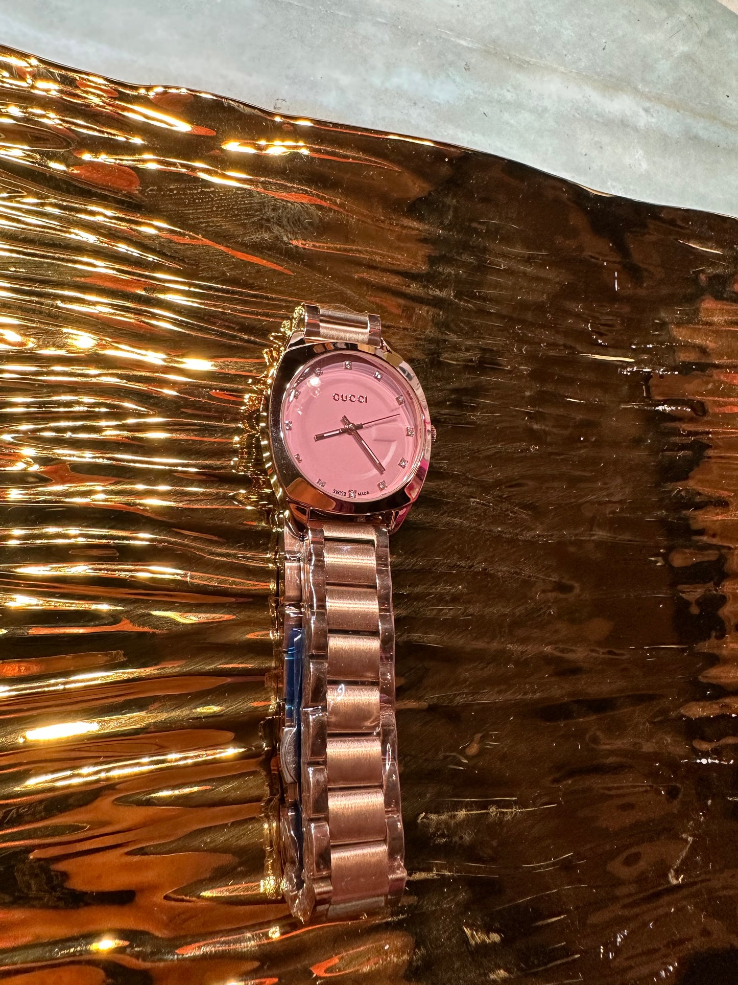 Rose Gold in pink watch