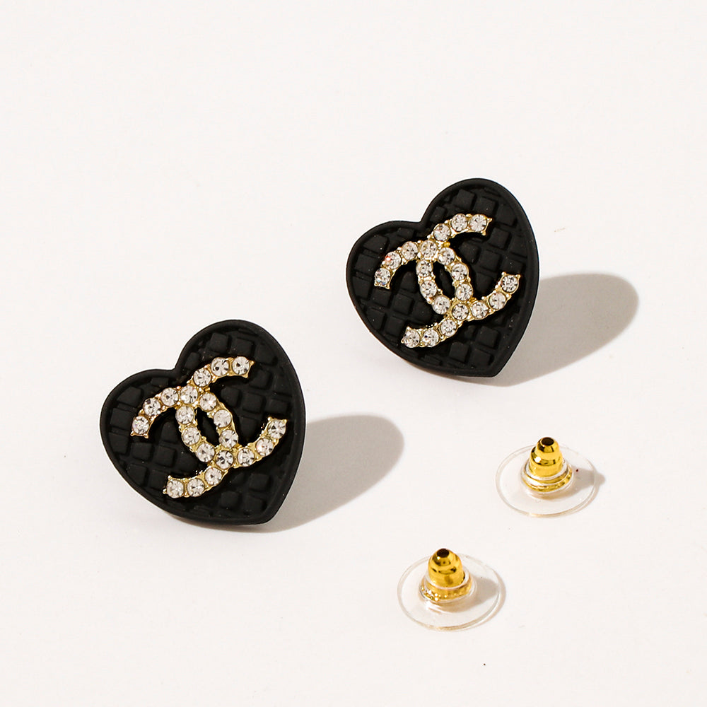 Pendientes de corazón de piedra