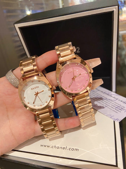 Rose Gold in pink watch