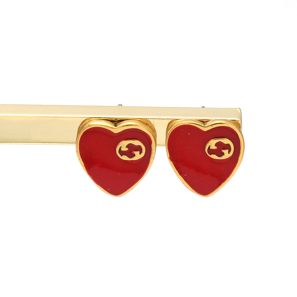 Corazoncito red G earrings