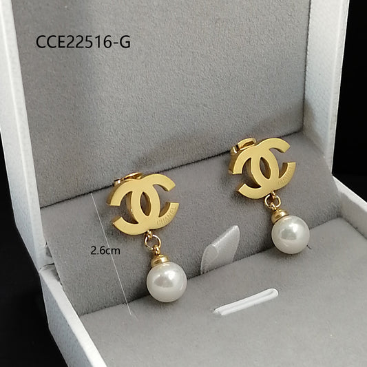 Cc pearly earrings