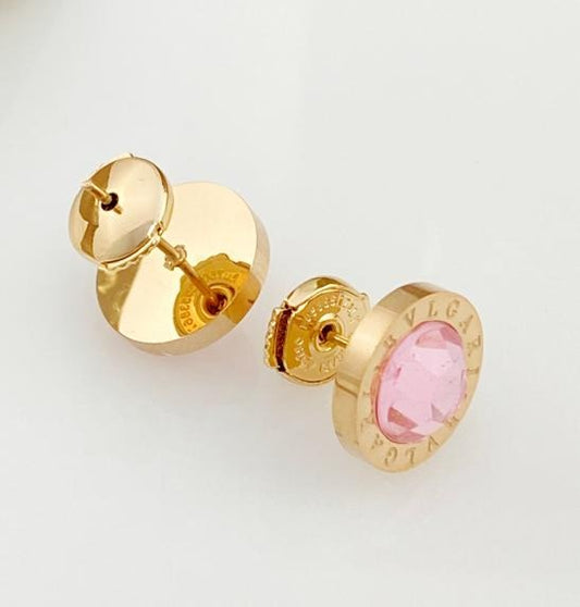 Pink love earrings