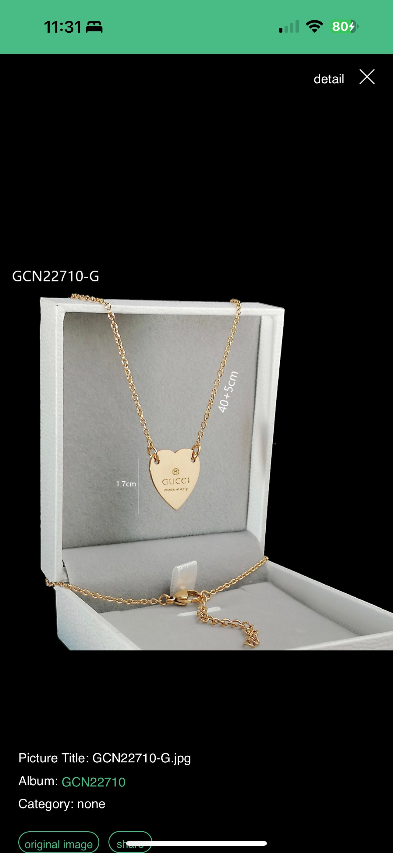 G Heart necklace