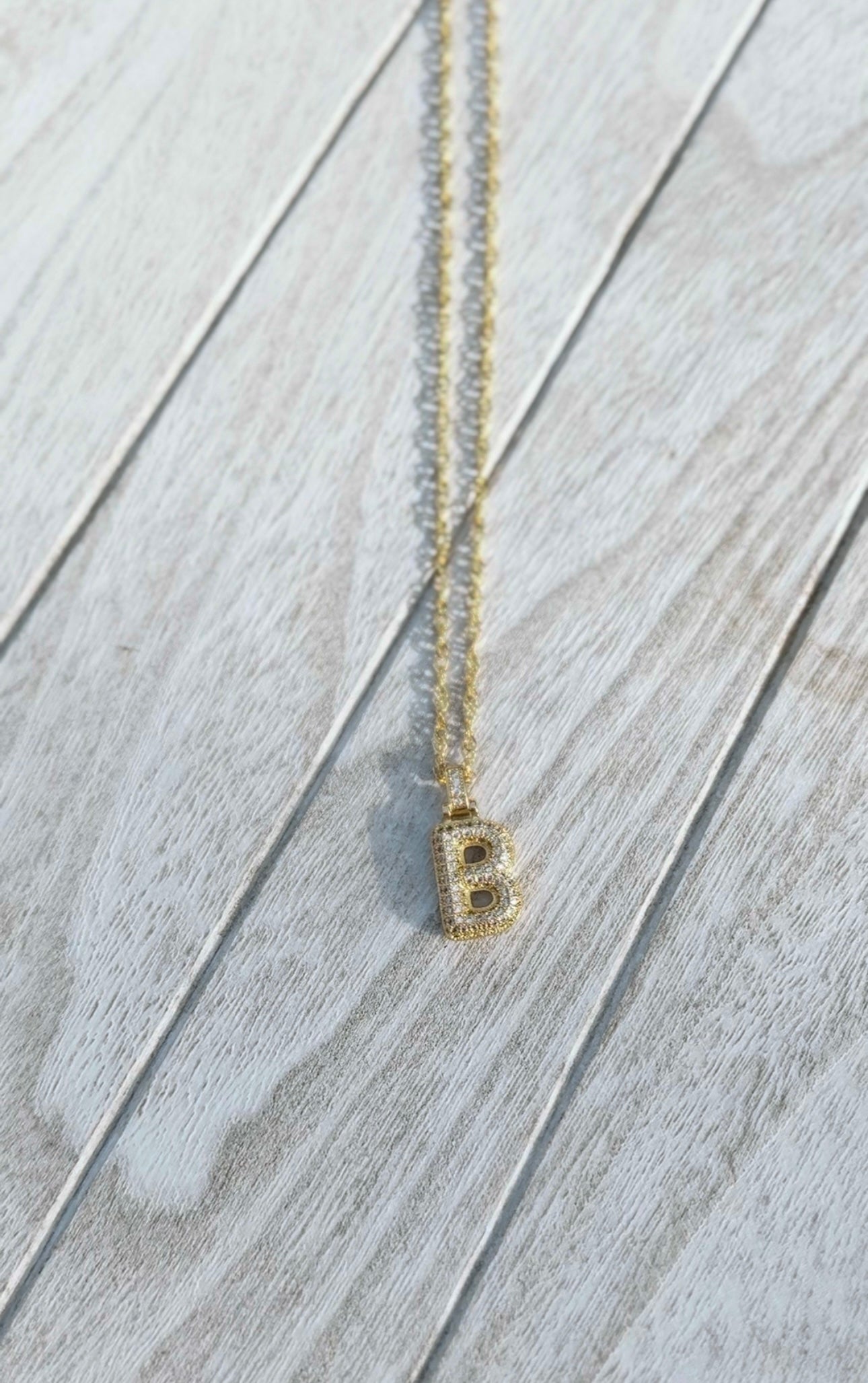 Bubble Initial necklace