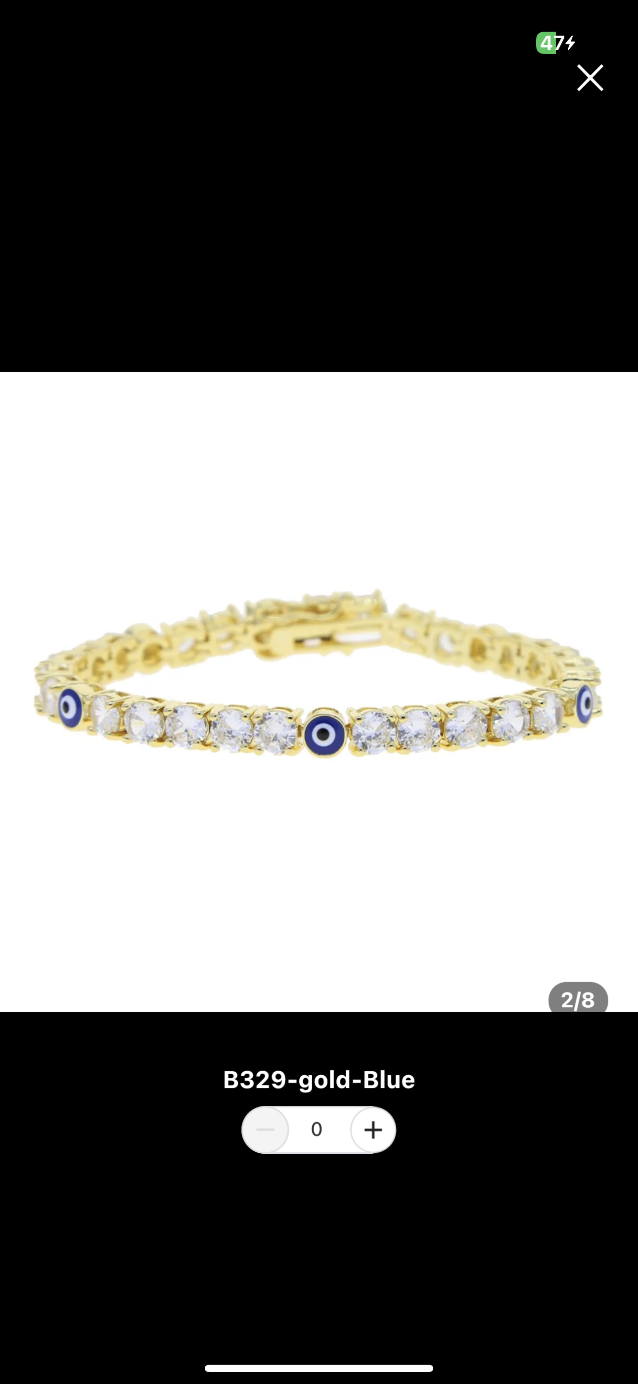 Sparkle evil eye bracelet